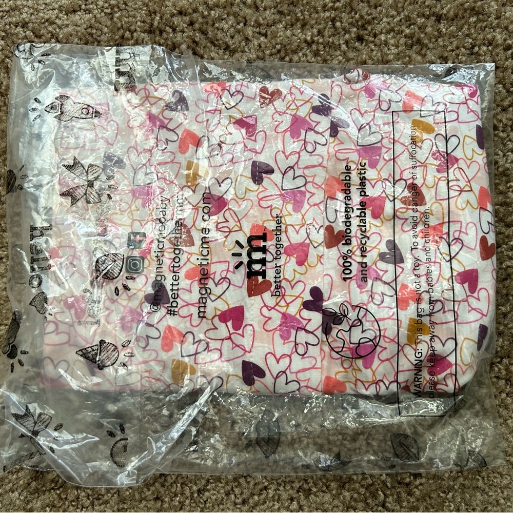 Magnetic Me Heart To Heart Footie 0-3 NIB